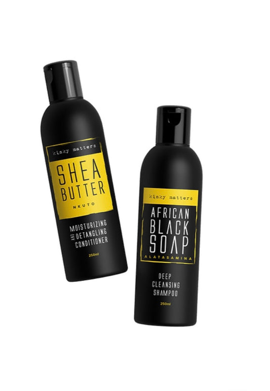 African Black Soap Shampoo & Shea Butter Conditioner(400ml)